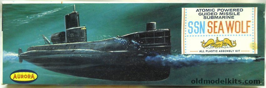 Aurora 1/242 SSN Seawolf Atomic Powered Guided Missile Submarine, 706-98 plastic model kit